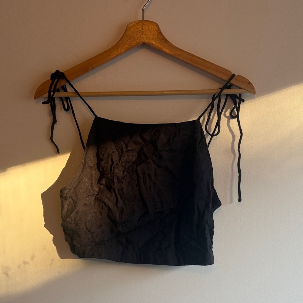 Amuse Society black top with embroidery details